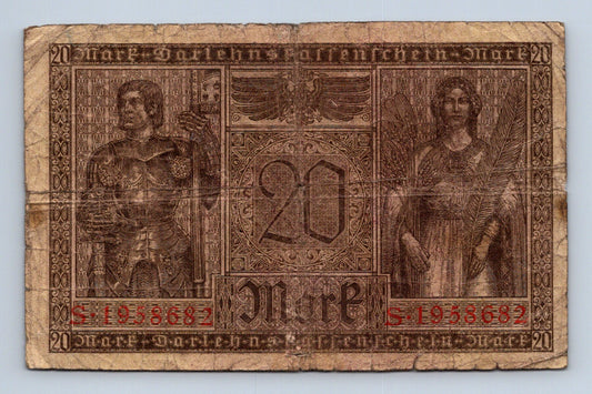 Bankovka Nemecko 20 Mark 1918 S 1958682 (B0104)