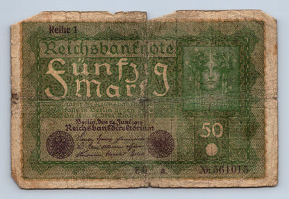 Bankovka Nemecko 50 Mark 1919 1 561015 (B0106)
