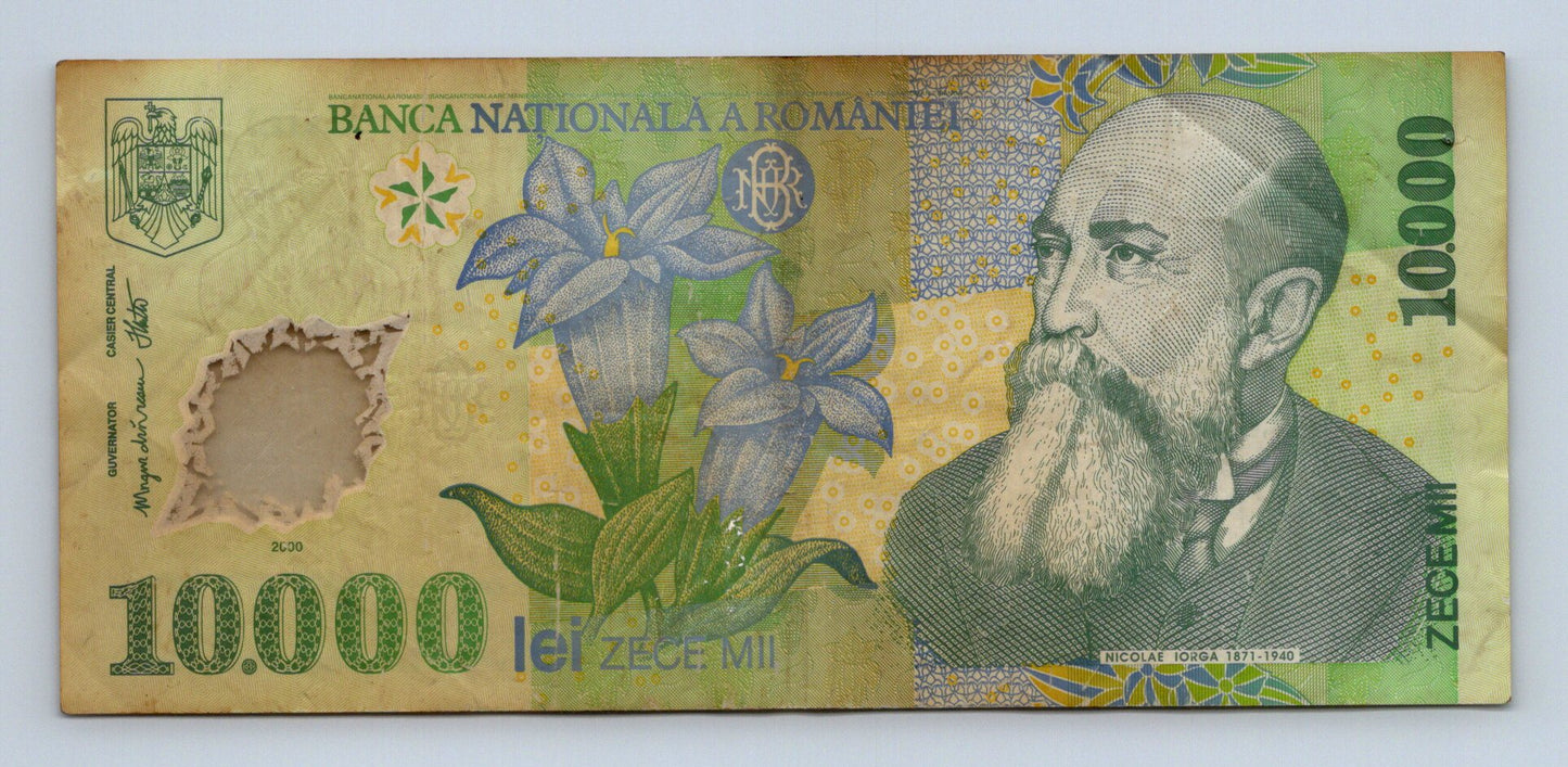 Bankovka Rumunsko 10000 lei 1999 014A4314679 (B0108)