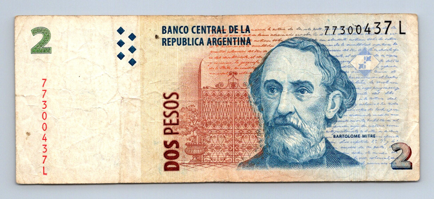 Bankovka Argentina 2 Pesos 1992 77300437L (B0110)