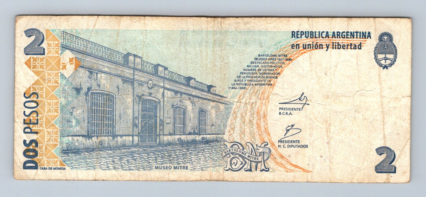Bankovka Argentina 2 Pesos 1992 77300437L (B0110)