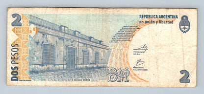 Bankovka Argentina 2 Pesos 1992 77300437L (B0110)