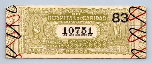 Los Uruguay 10.50 Pesos 1945 10751 (B0112)