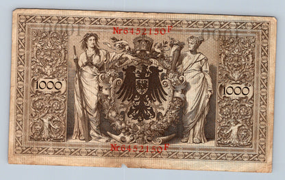 Bankovka Nemecko 1000 Mark 1910 F 6452150F (B0114)