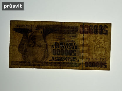 Bankovka Turecko 500000 Türk Lirası 1993 L L62 772316 (B0120)