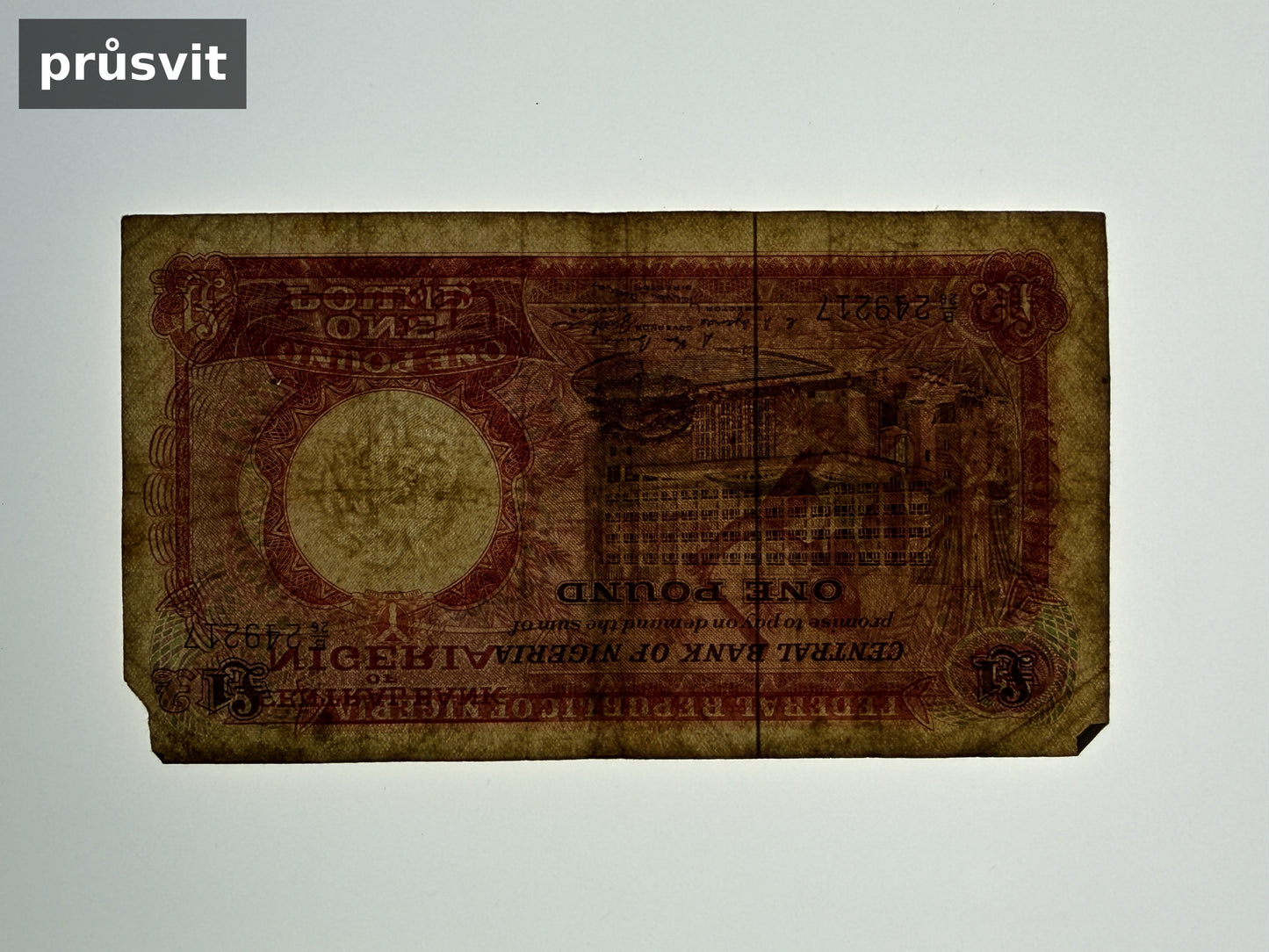 Bankovka Nigérie 1 Pound 1962 1968 B 26 249217 (B0121)