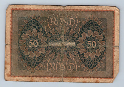 Bankovka Německo 50 Mark 1919 Reihe 3 M024886 (B0123)