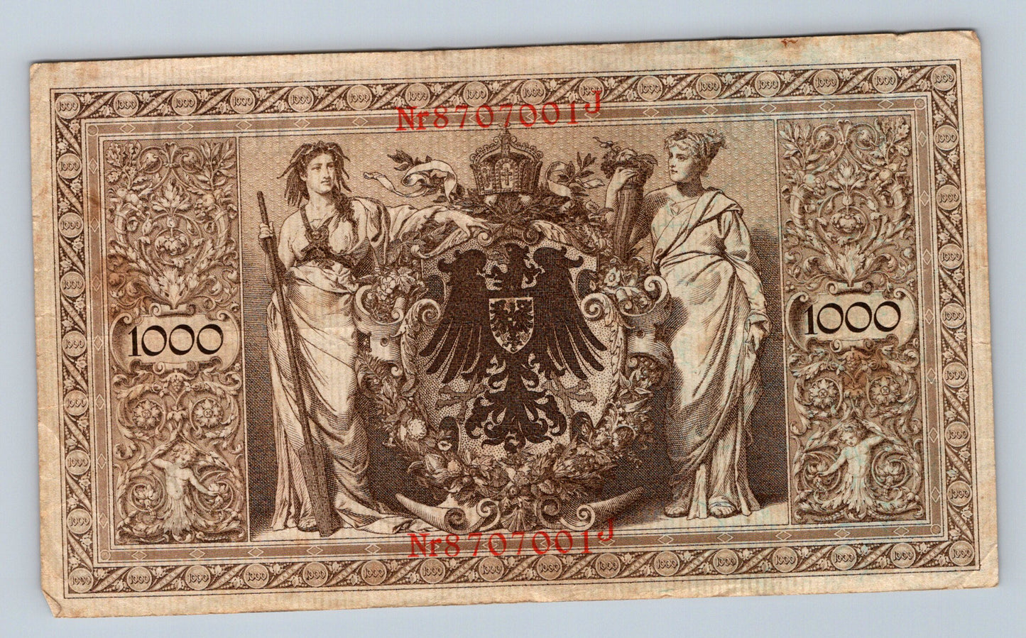 Bankovka Nemecko 1000 Mark 1910 8707001J (B0126)