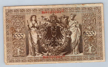 Bankovka Nemecko 1000 Mark 1910 8707001J (B0126)