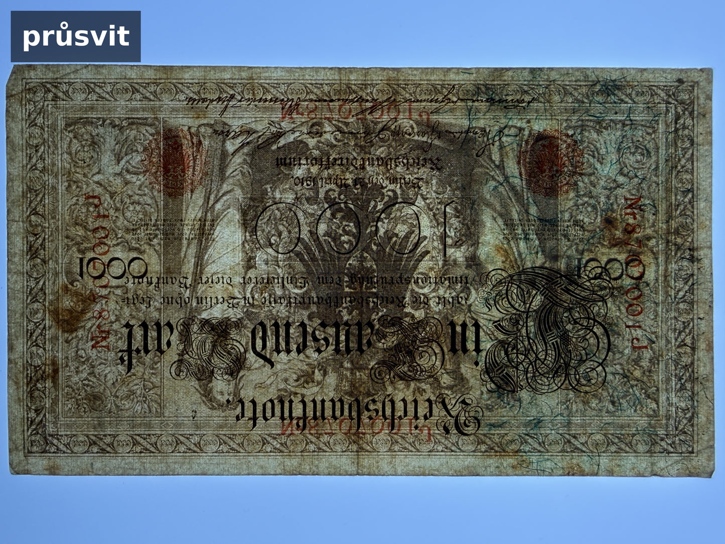 Bankovka Nemecko 1000 Mark 1910 8707001J (B0126)