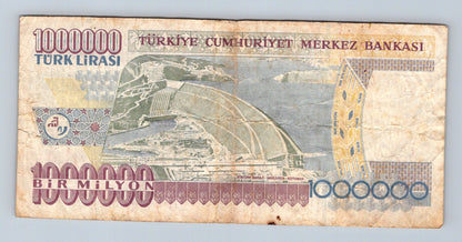 Bankovka Turecko 1000000 Lirasi 1995 049863194 (B0139)