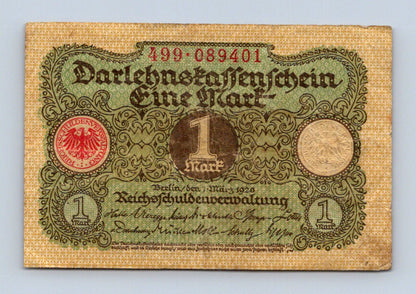 Bankovka Nemecko 1 Mark 1920 499 499 089401 (B0143)