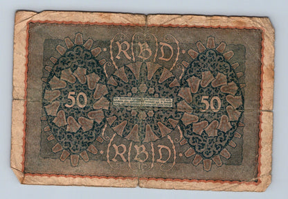 Bankovka Německo 50 Mark 1919 Reihe 3 N913295 (B0145)