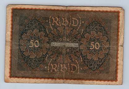 Bankovka Nemecko 50 Mark 1919 I K 866040 (B0146)