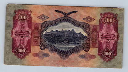 Bankovka Maďarsko 100 Pengő 1930 E E 806 001882 (B0148)