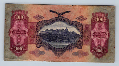Bankovka Madarsko 100 Pengö 1930 E 716 085944 (B0149)