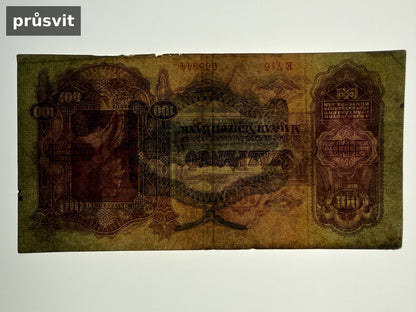 Bankovka Madarsko 100 Pengö 1930 E 716 085944 (B0149)