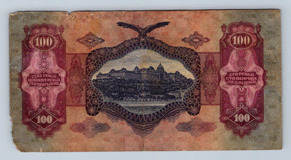 Bankovka Madarsko 100 Pengö 1930 E 746 088503 (B0151)