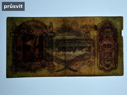 Bankovka Madarsko 100 Pengő 1930 E E 333 021178 (B0153)