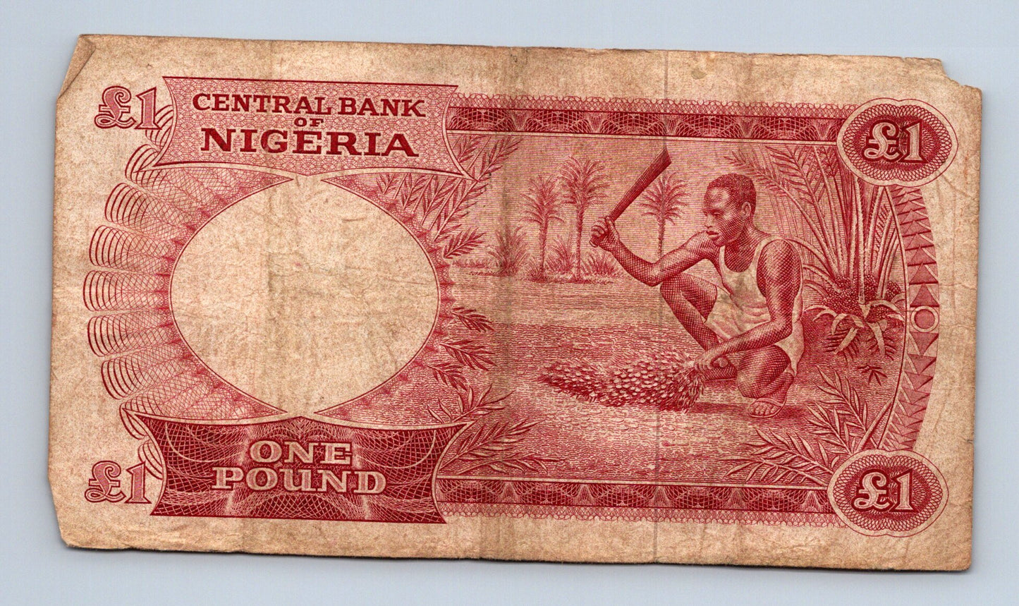 Bankovka Nigérie 1 Pound 1963 1965 A 18 A 18 454561 (B0159)