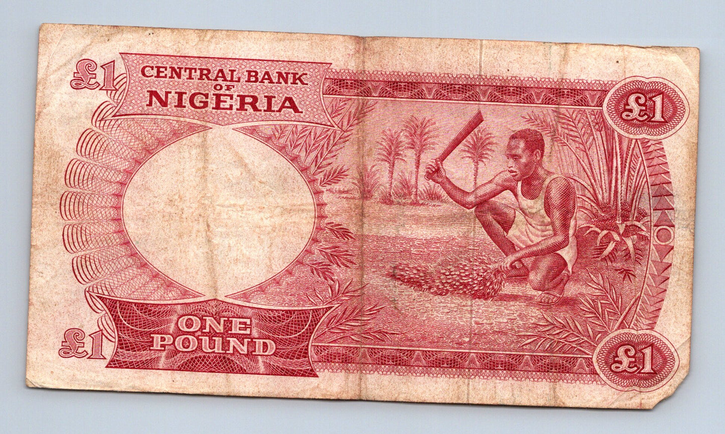 Bankovka Nigérie 1 Pound 1959 1967 A 429982 (B0162)
