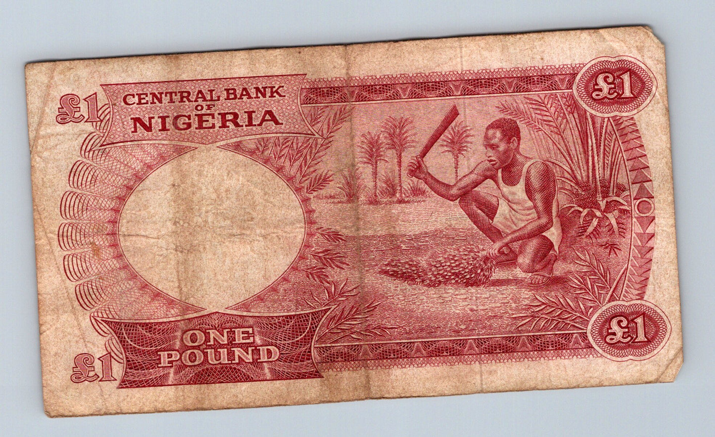 Bankovka Nigérie 1 Pound 1965 A 42 508080 (B0163)