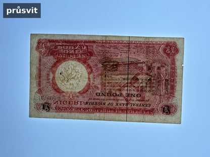 Bankovka Nigérie 1 Pound 1965 B 42 509791 (B0164)