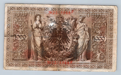 Bankovka Nemecko 1000 Mark 1910 F 2235948 (B0165)