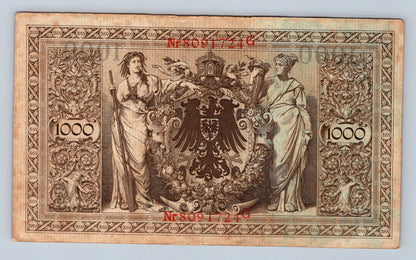 Bankovka Nemecko 1000 Mark 1910 G Nr8091724G (B0166)
