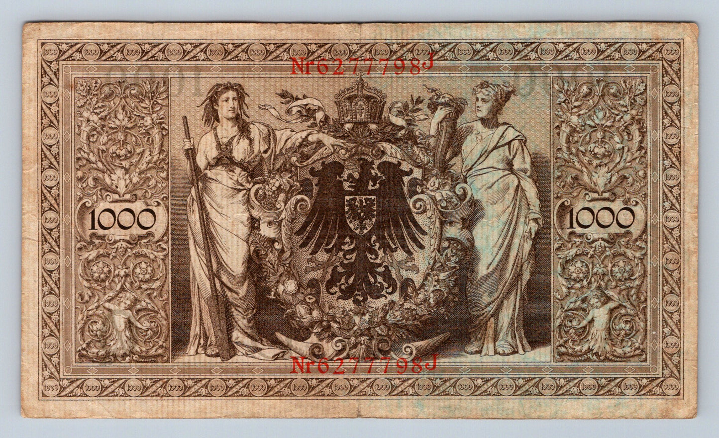 Bankovka Nemecko 1000 Mark 1910 J Nr627798J (B0167)