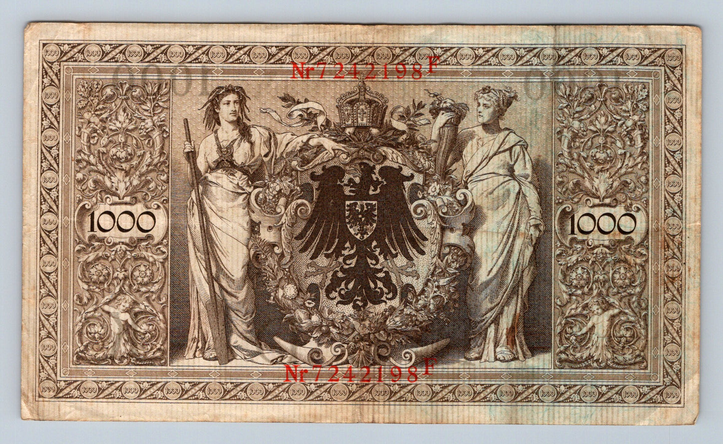 Bankovka Nemecko 1000 Mark 1910 Z 242198 F (B0169)