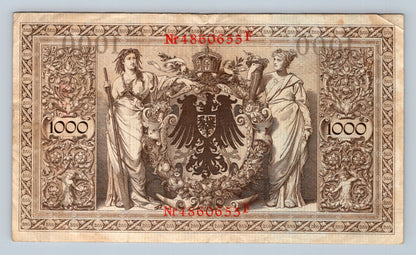 Bankovka Nemecko 1000 Mark 1910 F 4860655 (B0170)