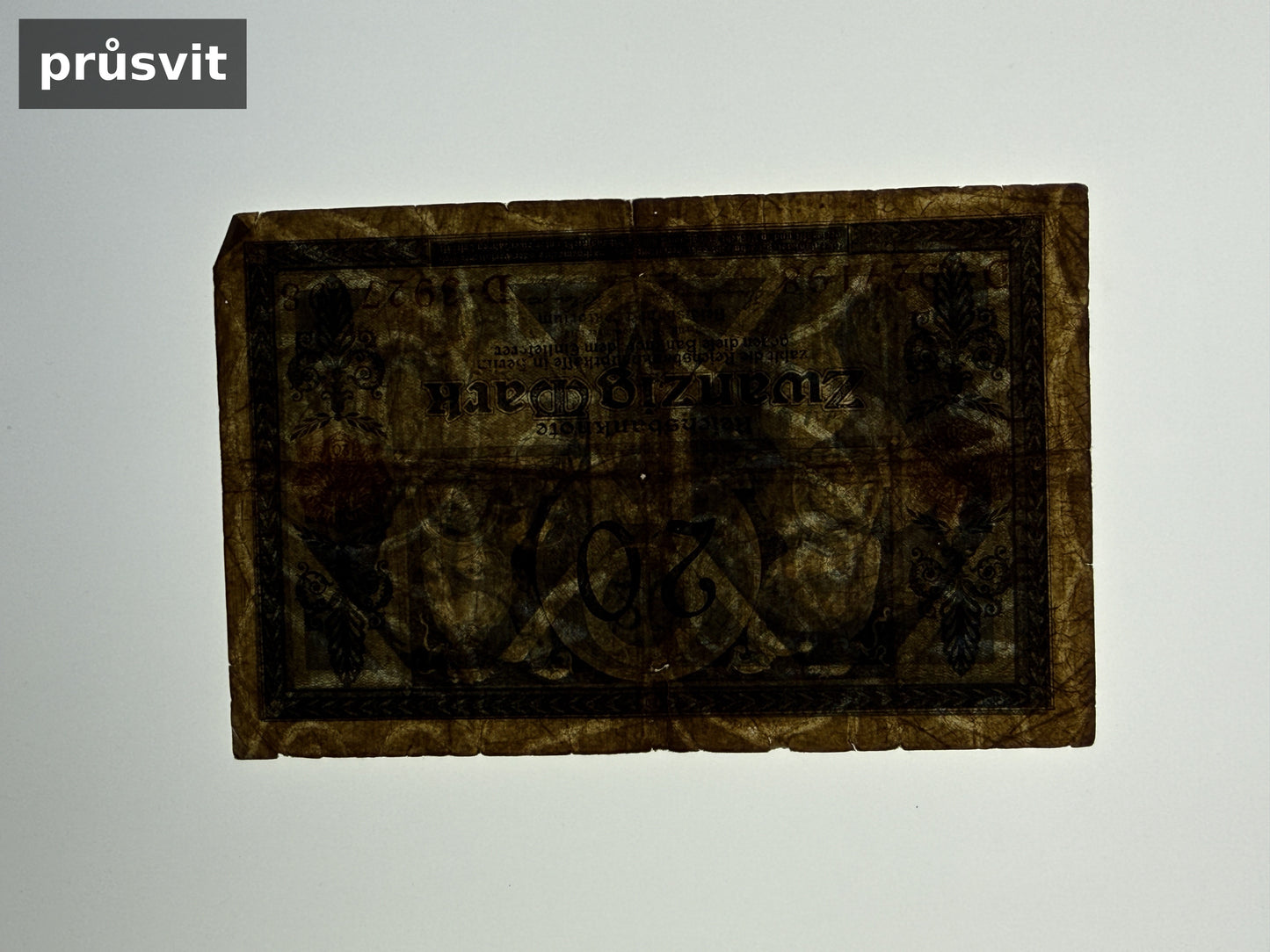 Bankovka Nemecko 20 Mark 1915 D 4927198 (B0174)