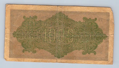 Bankovka Německo 1000 Mark 1922 Ph 598699 (B0176)