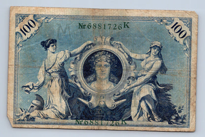 Bankovka Nemecko 100 Mark 1908 K 6881726 (B0182)