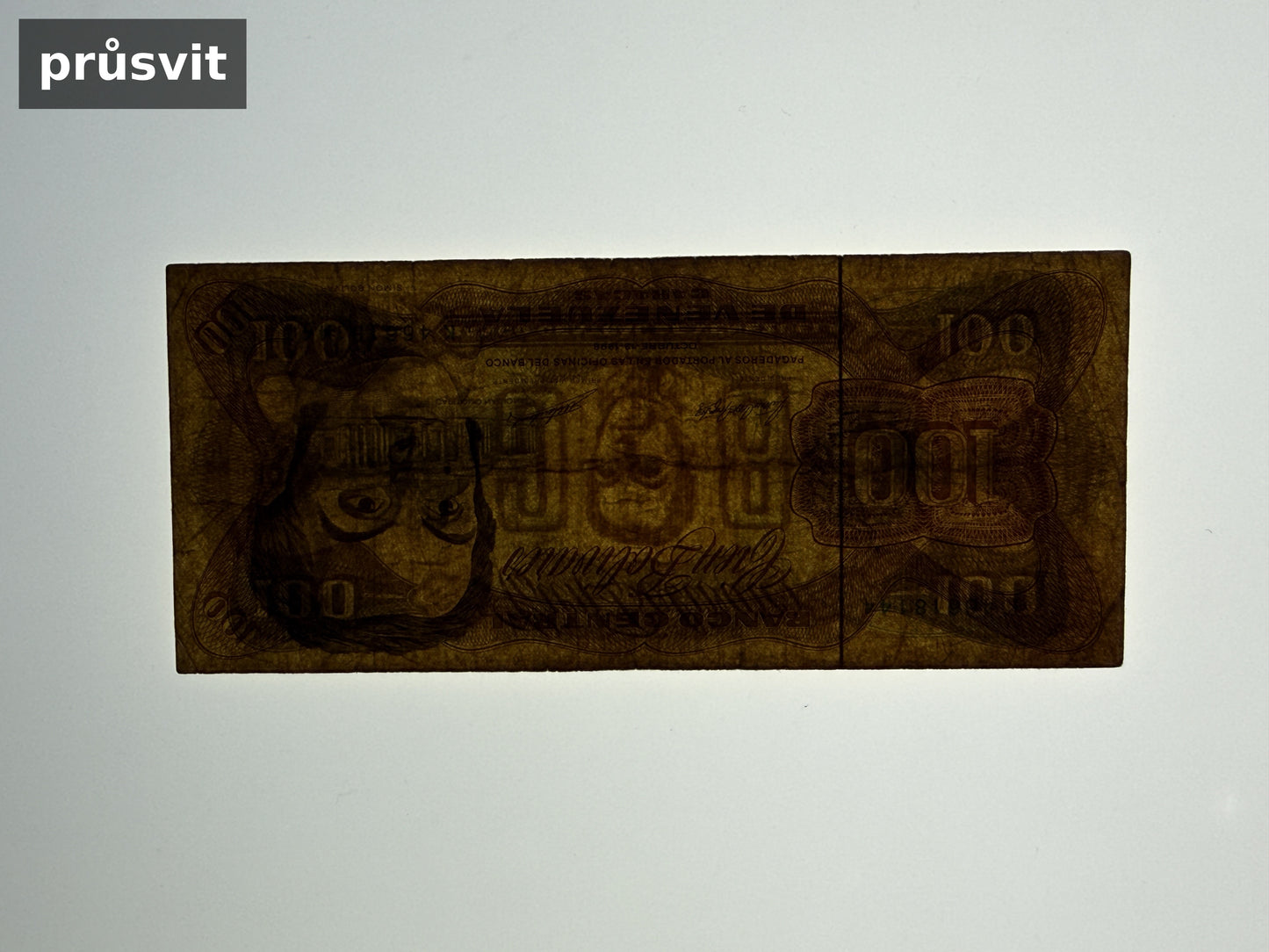 Bankovka Venezuela 100 Bolivares 1998 K K46618144 (B0187)
