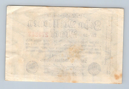 Bankovka Nemecko 10000000 Mark 1923 DV 29 279828 (B0189)