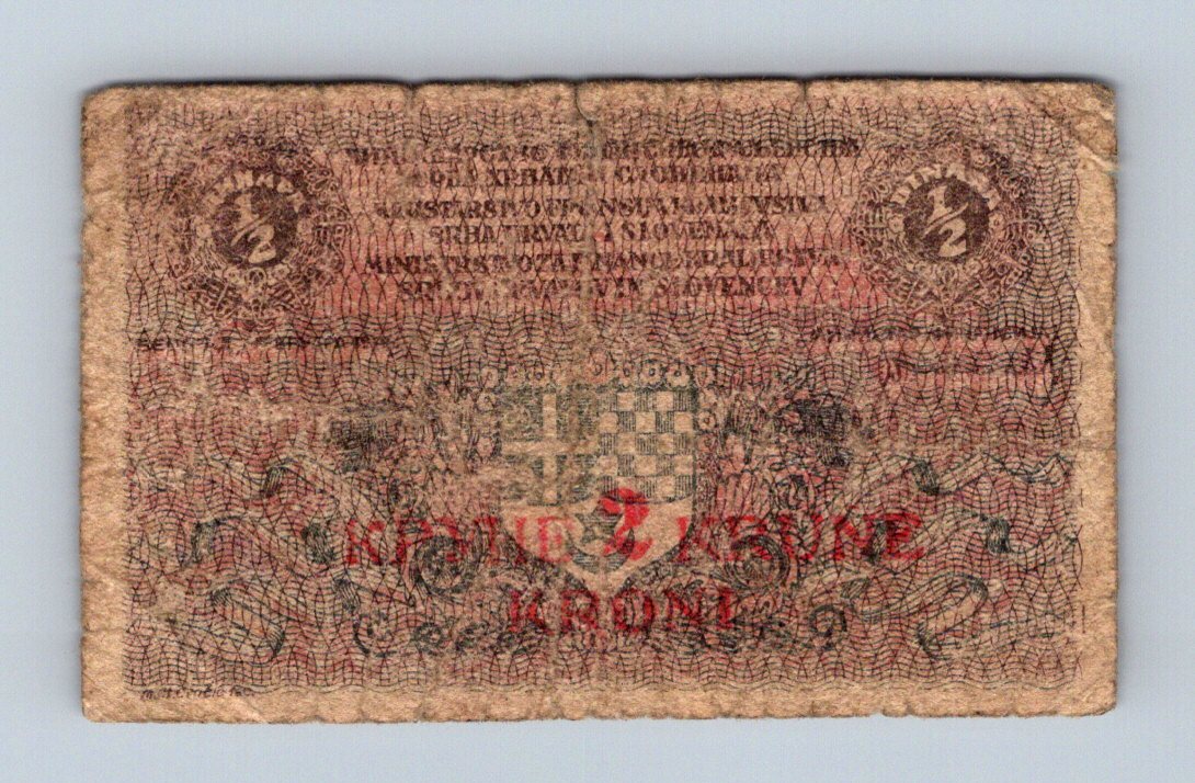 Bankovka 1/2 Dinara 1919 (B0190)