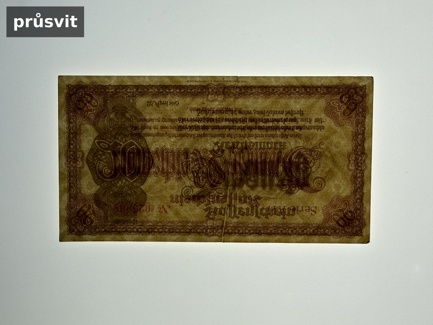 Bankovka Nemecko 20 Reichsmark 1945 AH 025908 (B0192)