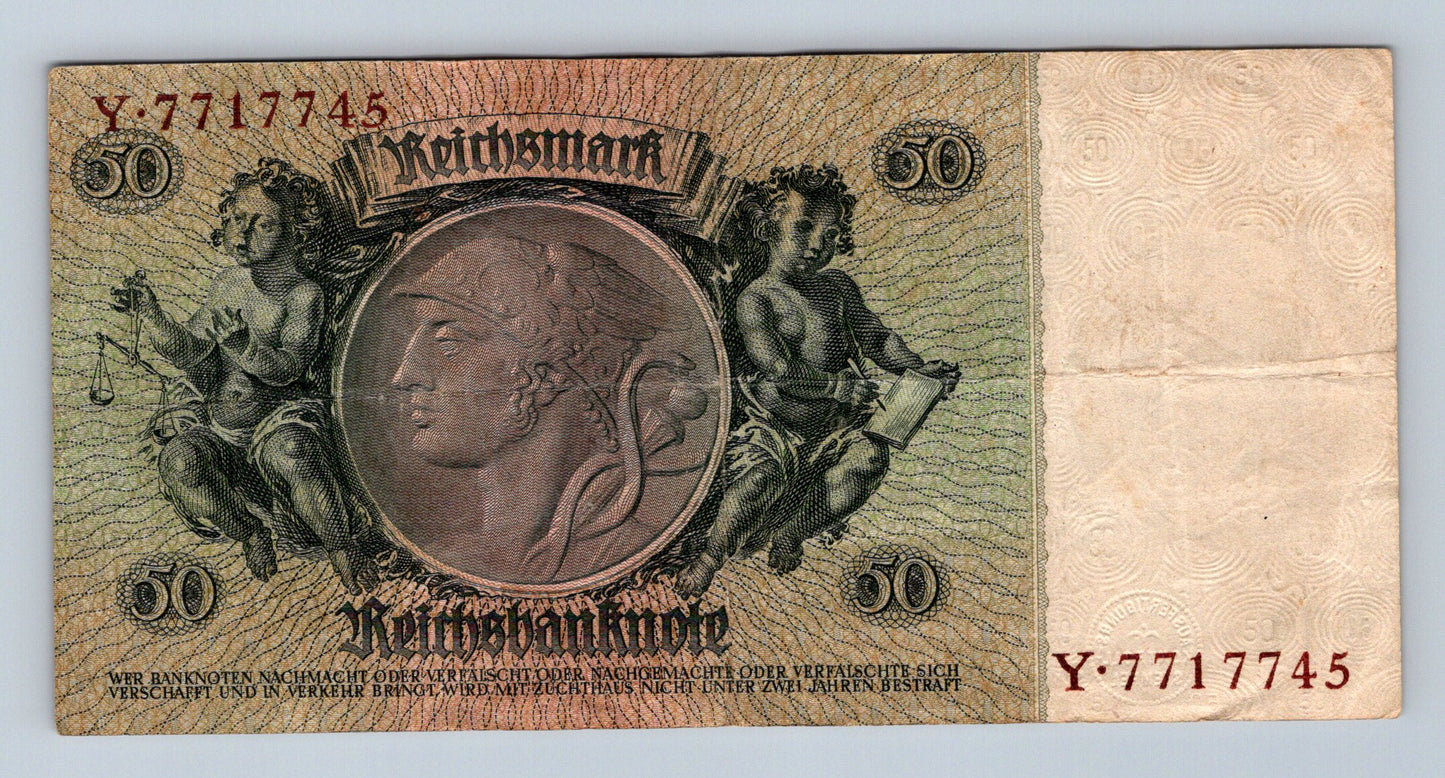Bankovka Nemecko 50 Reichsmark 1933 Y 7717745 (B0198)