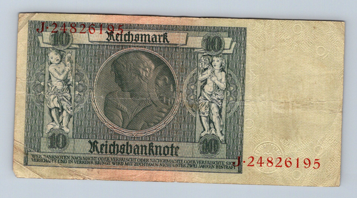 Bankovka Nemecko 10 Reichsmark 1929 E J·24826195 (B0202)