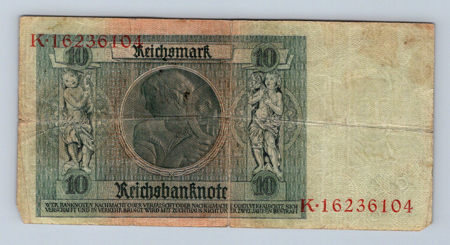 Bankovka Nemecko 10 Reichsmark 1929 K K.16236104 (B0203)