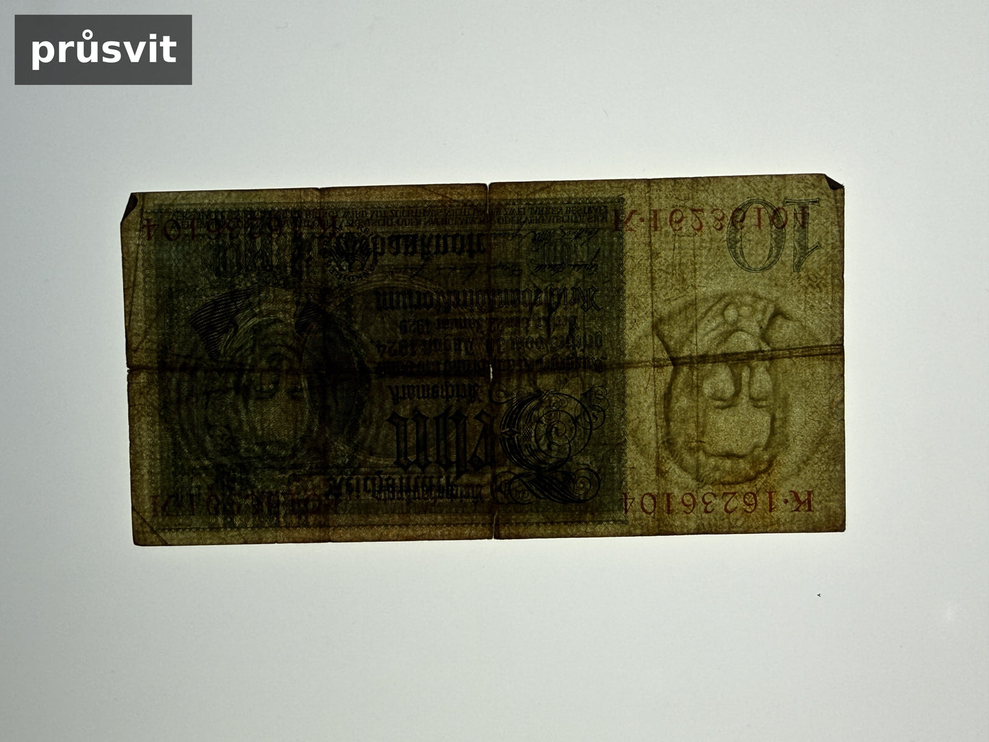 Bankovka Nemecko 10 Reichsmark 1929 K K.16236104 (B0203)
