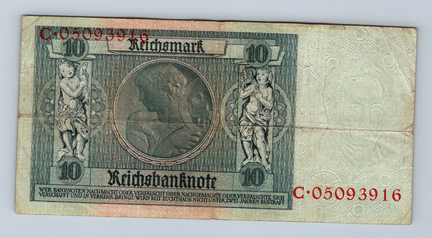 Bankovka Nemecko 10 Reichsmark 1929 C C05093916 (B0204)
