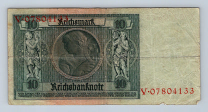 Bankovka Nemecko 10 Reichsmark 1929 V V.07804133 (B0207)