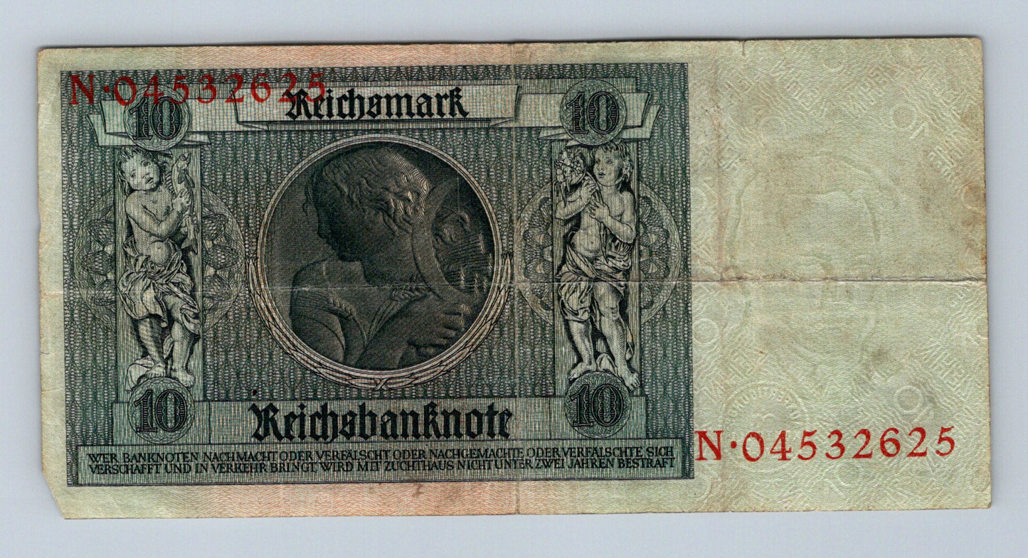 Bankovka Nemecko 10 Reichsmark 1929 N N04532625 (B0208)