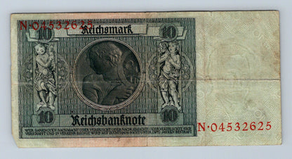 Bankovka Nemecko 10 Reichsmark 1929 N N04532625 (B0208)