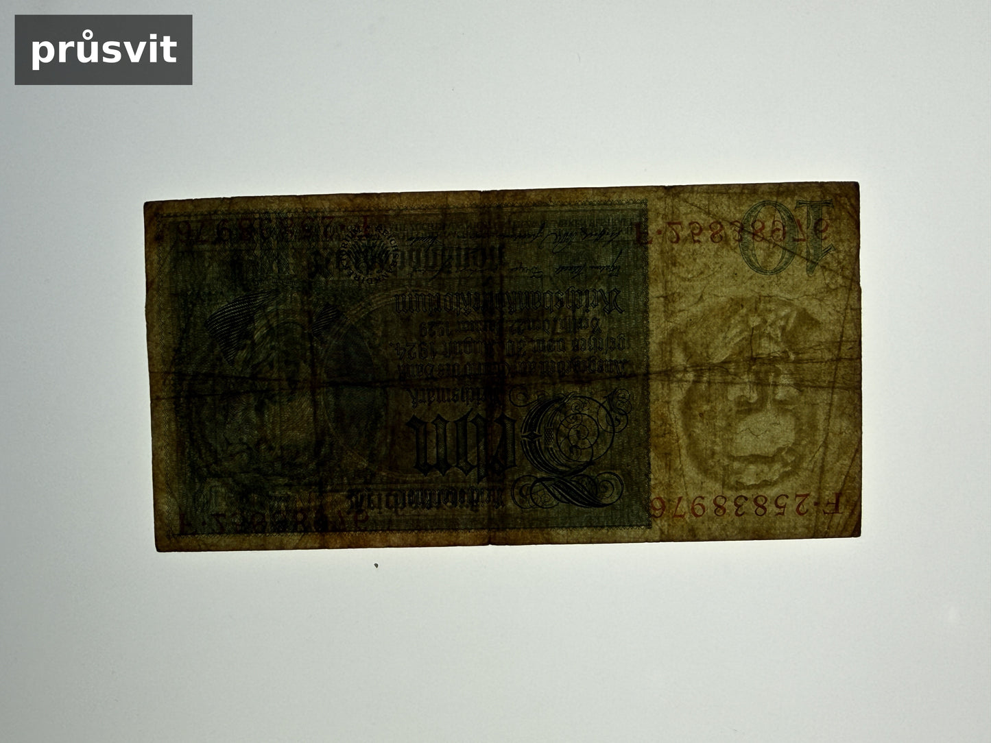 Bankovka Nemecko 10 Reichsmark 1929 F F25838976 (B0209)