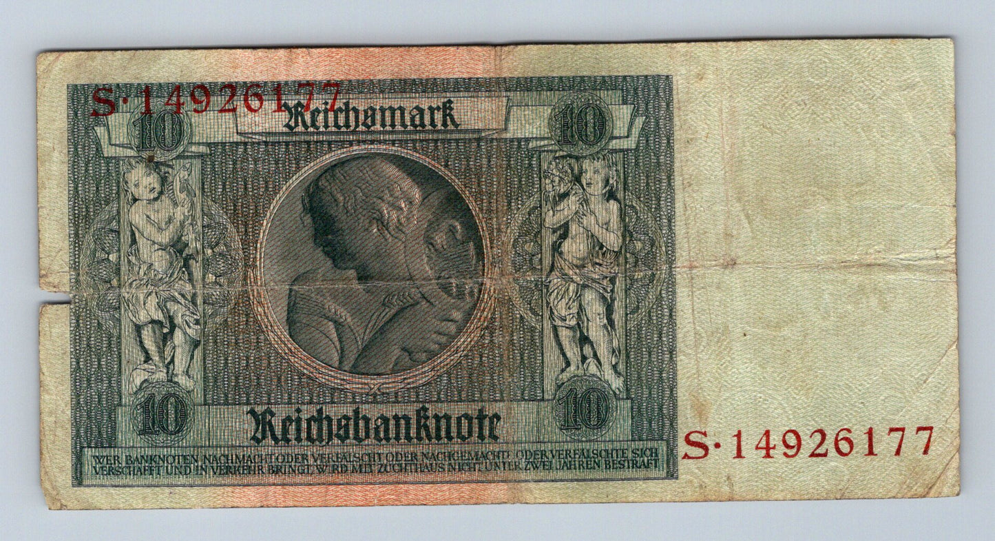 Bankovka Nemecko 10 Reichsmark 1929 S S14926177 (B0210)