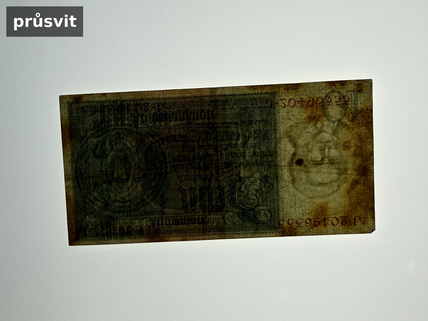 Bankovka Nemecko 10 Reichsmark 1929 J J·20496555 (B0211)